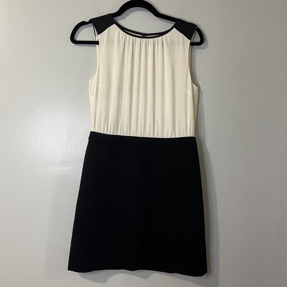 LOFT Dresses & Skirts - LOFT Color Block Sleeveless Dress / Black & Cream / 4P